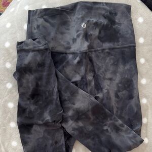 Lululemon Black Tie-Dye High-Rise Leggings